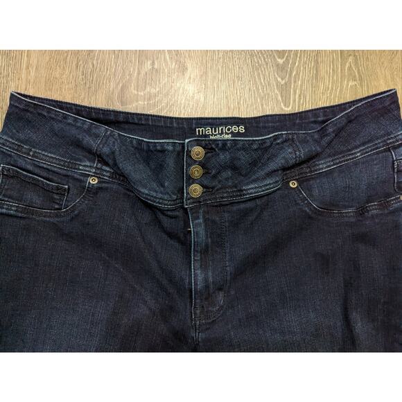 Maurices Women's Plus Size High Rise Dark Wash Skinny Stretch Jeans Size 22W Reg - Picture 2 of 6